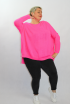 Oversize pletený pulóver - ružový